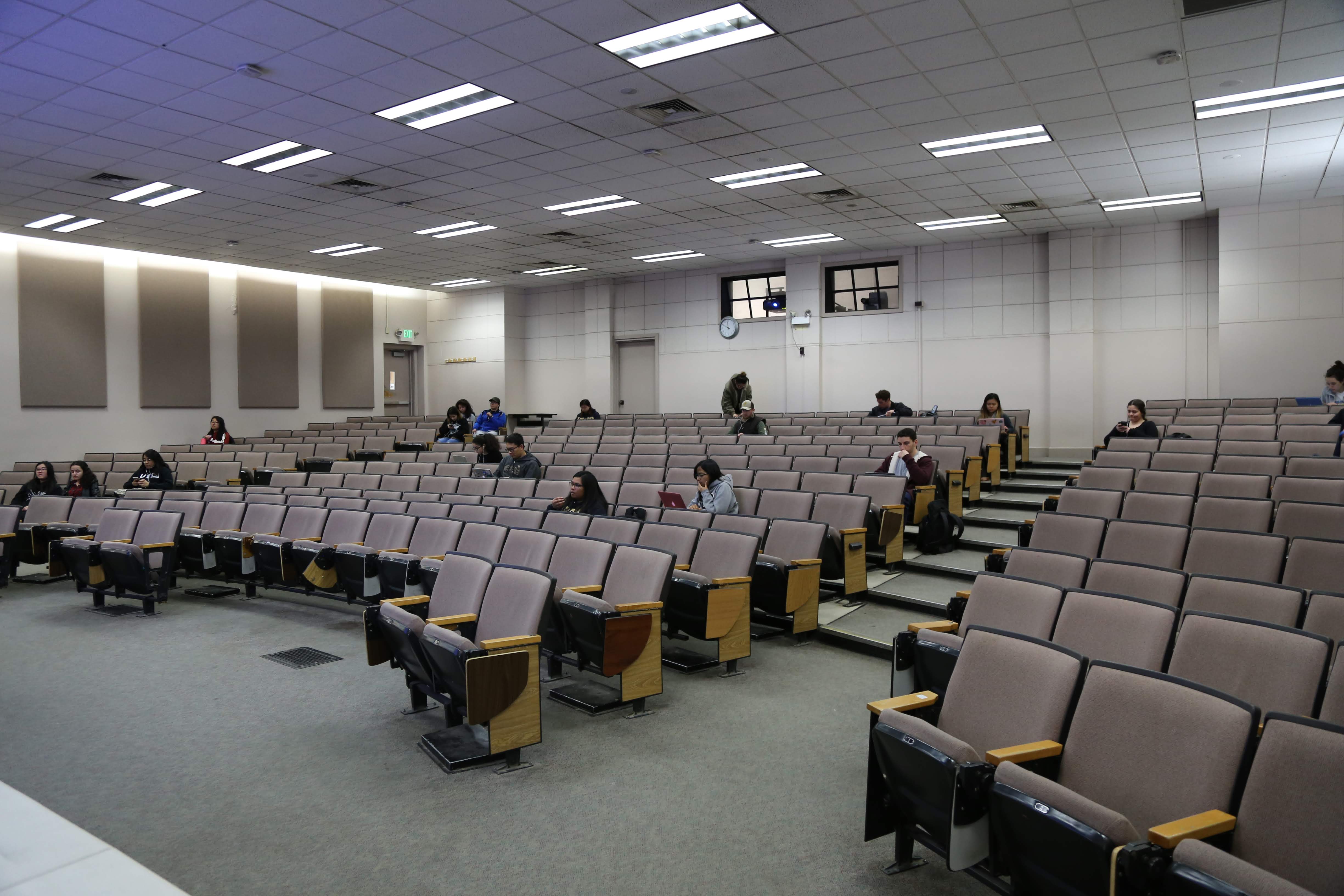 an almost empty classroom