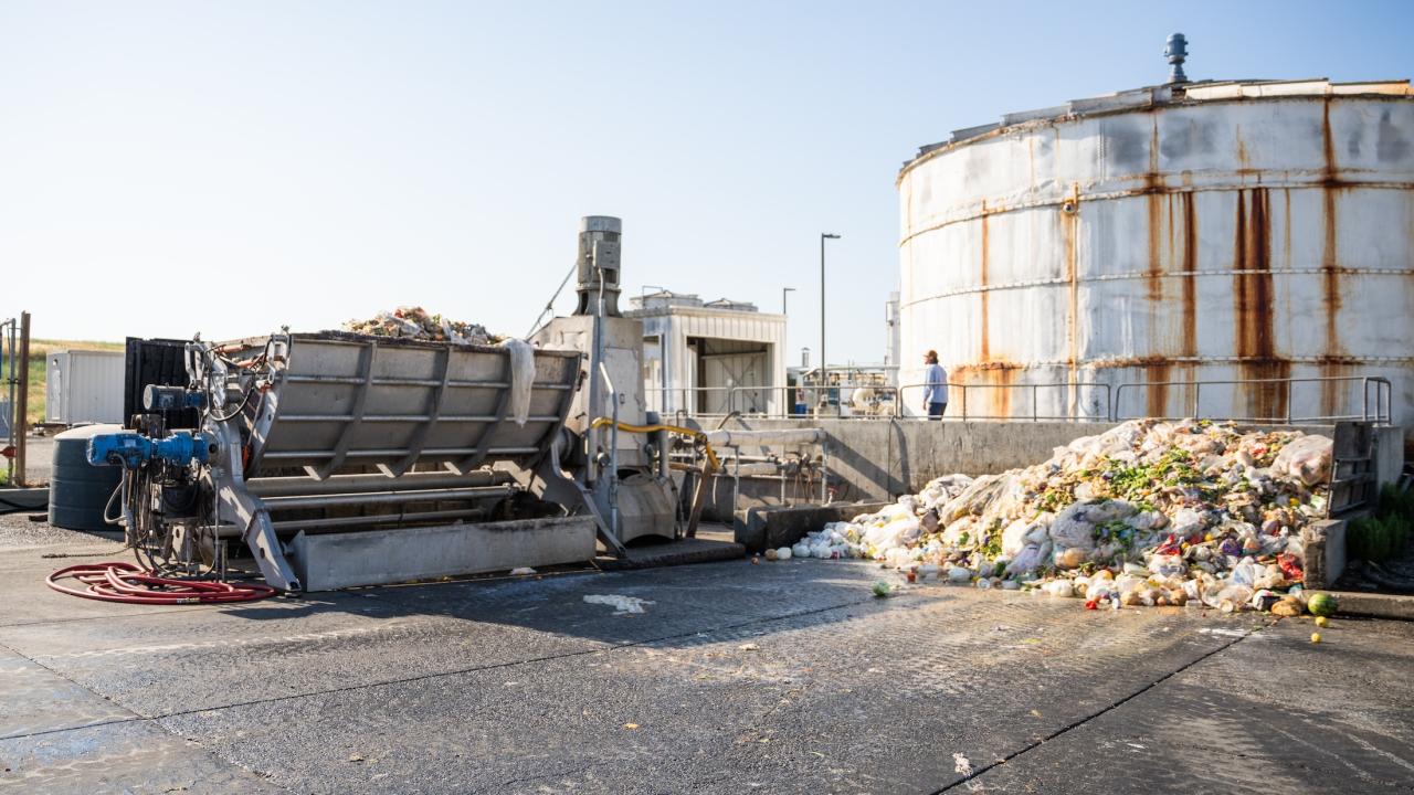 Pile of organic waste at the READ facility
