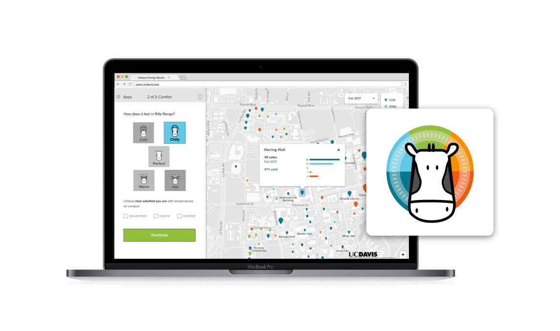 Image of the Thermoostat app on a laptop.