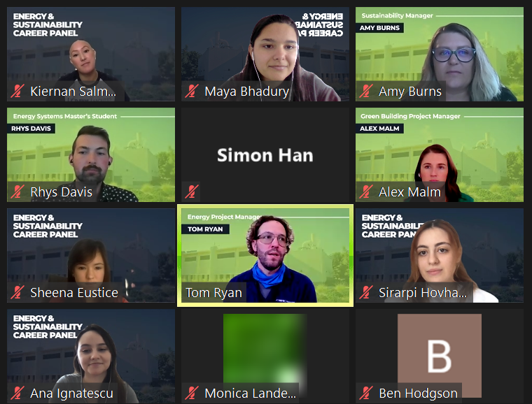 Energy and Sustainability Career Panel Screenshot